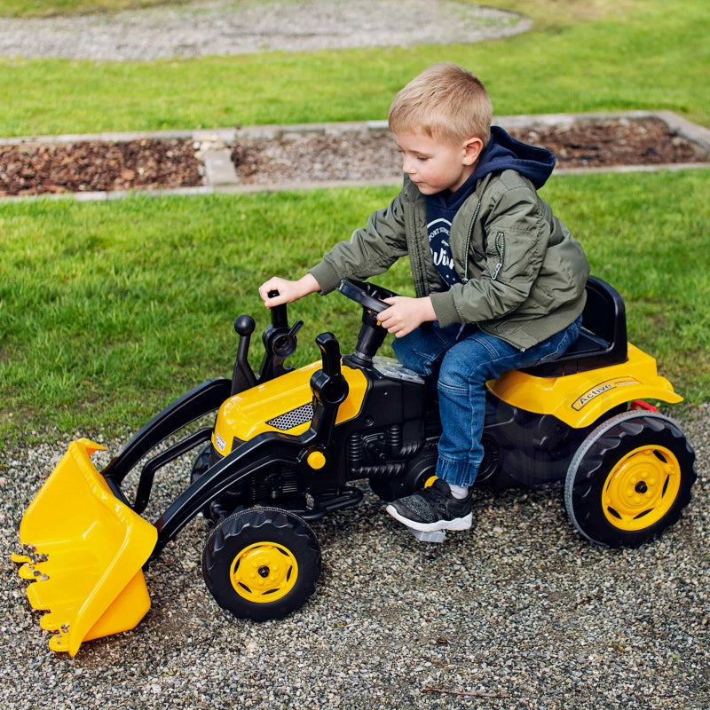 WOOPIE Pedal Tractor Farmer MaxTrac Classic Bucket Bulldozer