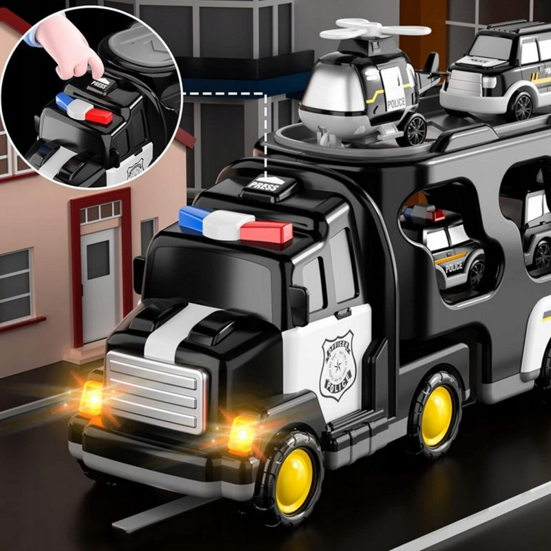 WOOPIE Road Bärgningsbil Set med 5 bilar - Polis