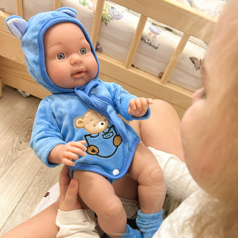 WOOPIE ROYAL Babydocka i teddybjörnskläder 46 cm