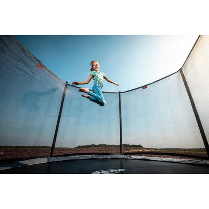BERG Studsmatta Favorit Grå 430 cm + Comfort Safety Net + LEVELS Arkad- och logikspel