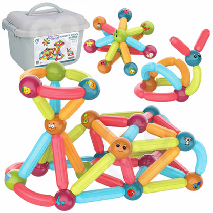 WOOPIE Magnetic Construction Building Blocks Educational 76 st.