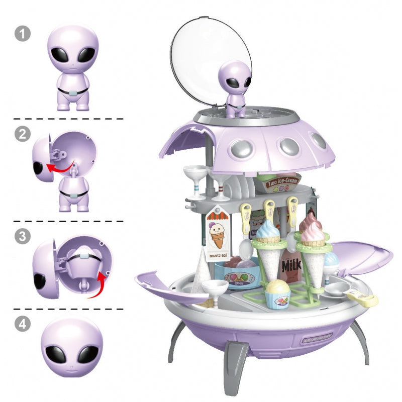 WOOPIE Shop Glassbar Konfektyr 3-i-1 Ryggsäck UFO-projektor