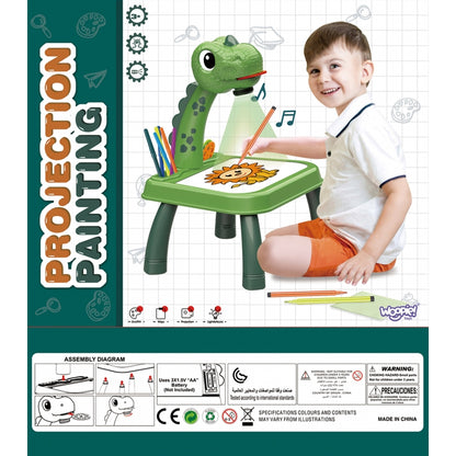 WOOPIE Ritbord Dinosaur Projektor + Markörer