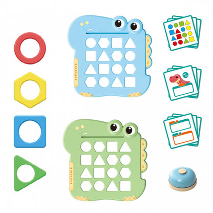 WOOPIE Montessori Pussel Dinosaur Match Shape Arkadspel