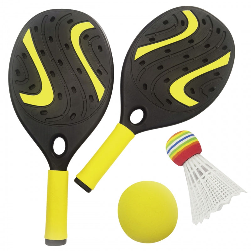 WOOPIE-racket med skumboll och fjäderboll - strand- och trädgårdsset
