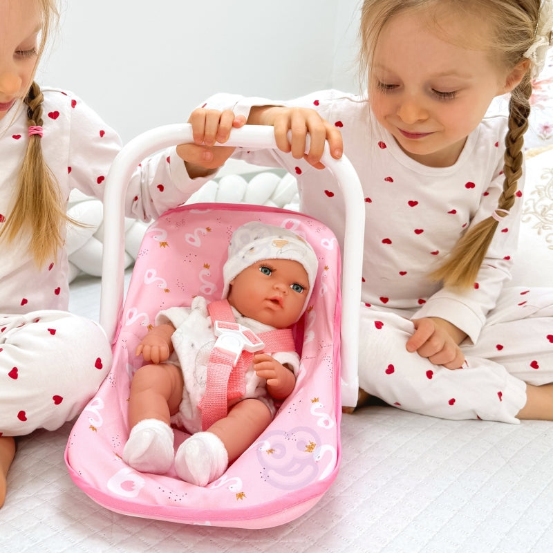 WOOPIE ROYAL Baby Doll Set 30,5 cm + Rosa Bärsele