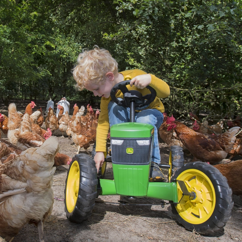 BERG Pedal Gokart John Deere Quiet Wheels 2-5 år upp till 30 kg