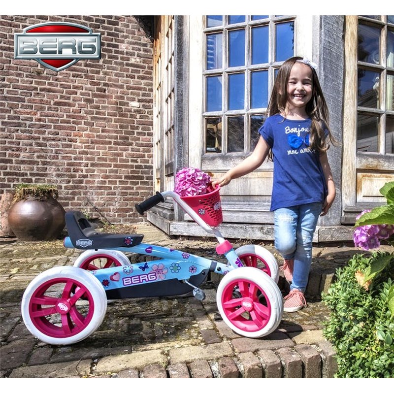 BERG Pedal Gokart Buzzy Bloom Quiet Wheels 2-5 år upp till 30 kg