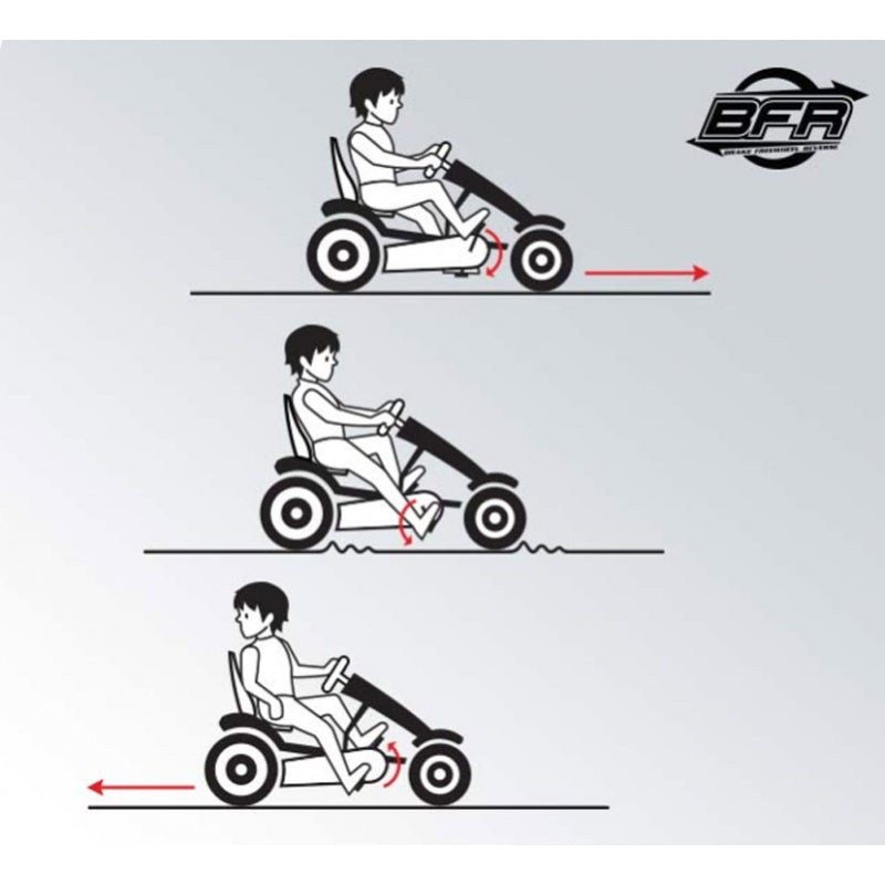 BERG Pedal Gokart XL X-Plore BFR uppblåsbara hjul från 5 år upp till 100 kg