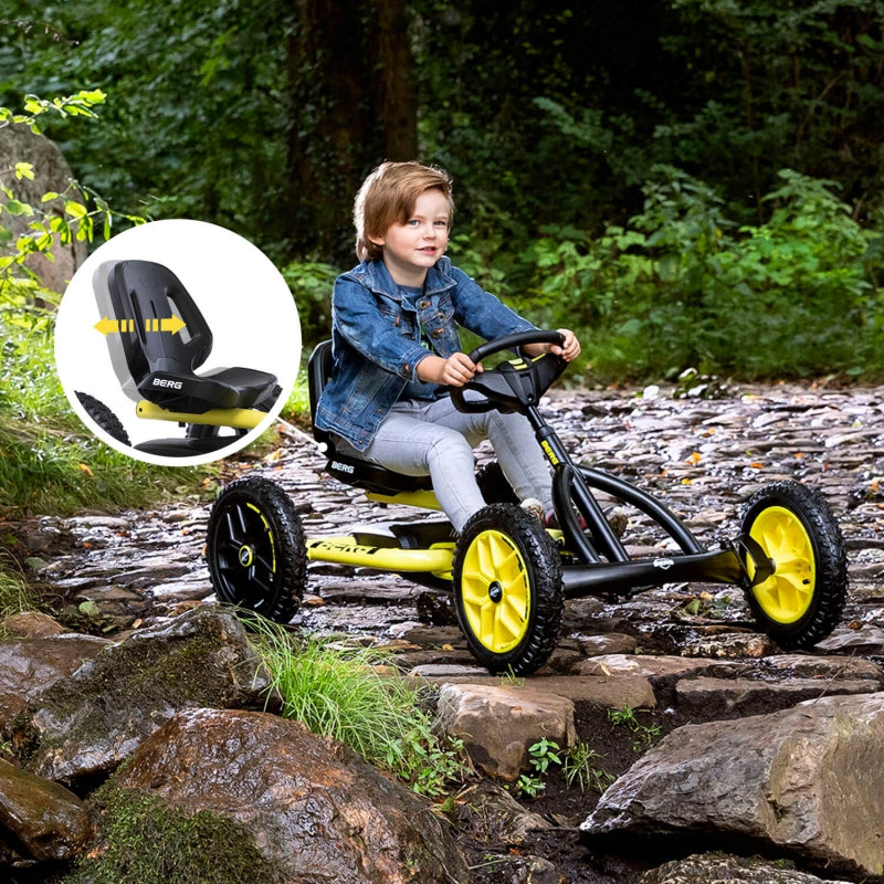 BERG Pedal Go Kart Buddy Cross Gul från 3 till 8 år upp till 50 kg NY MODELL