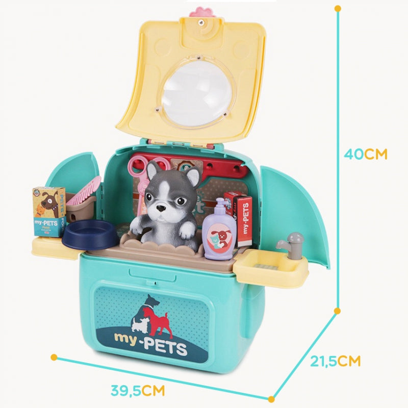 WOOPIE Portable Dog Beauty Salon 2-i-1 i en Transporter-ryggsäck