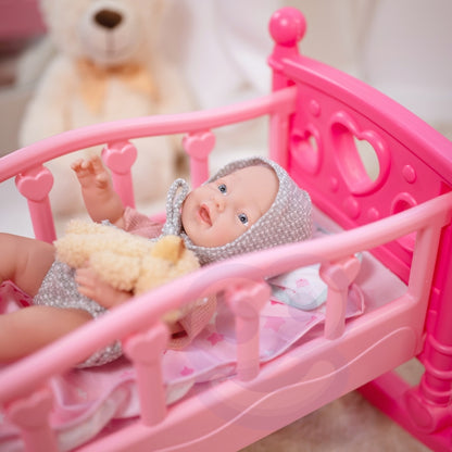 WOOPIE ROYAL Baby Doll 36 cm i teddybjörnskläder Mattillbehör