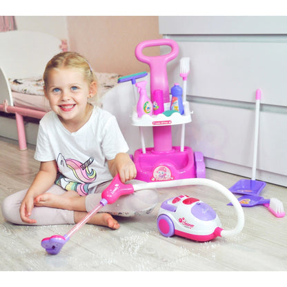 WOOPIE Rengöringsset Vagn Dammsugare Sugfunktion + 11 tillbehör