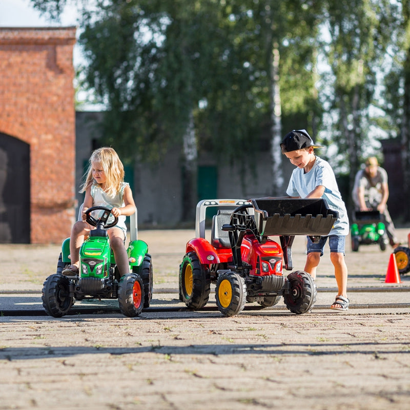 FALK Röd Supercharger Pedaltraktor med släp i 3 år