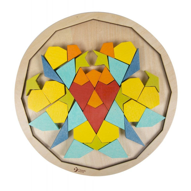 CLASSIC WORLD MONTESSORI Pussel Mosaik Tangrammönster Former och färger
