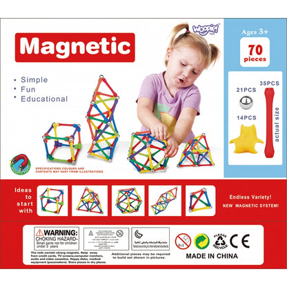 WOOPIE Magnetiska konstruktionsblock Creative Puzzle 70 st.