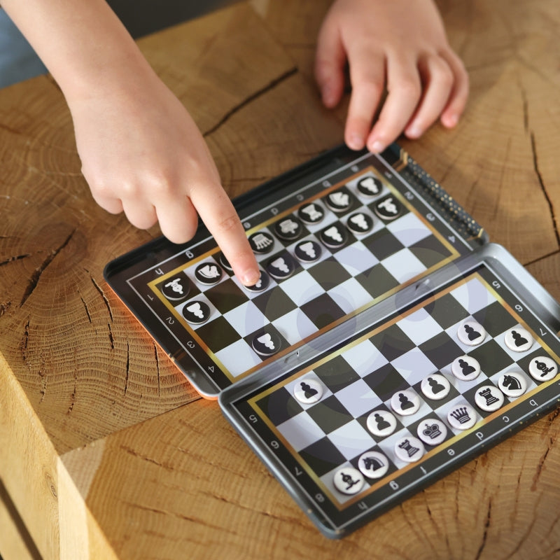 WOOPIE IQ schackspel, Magnetic Checkers 2in1, Travel Pocket