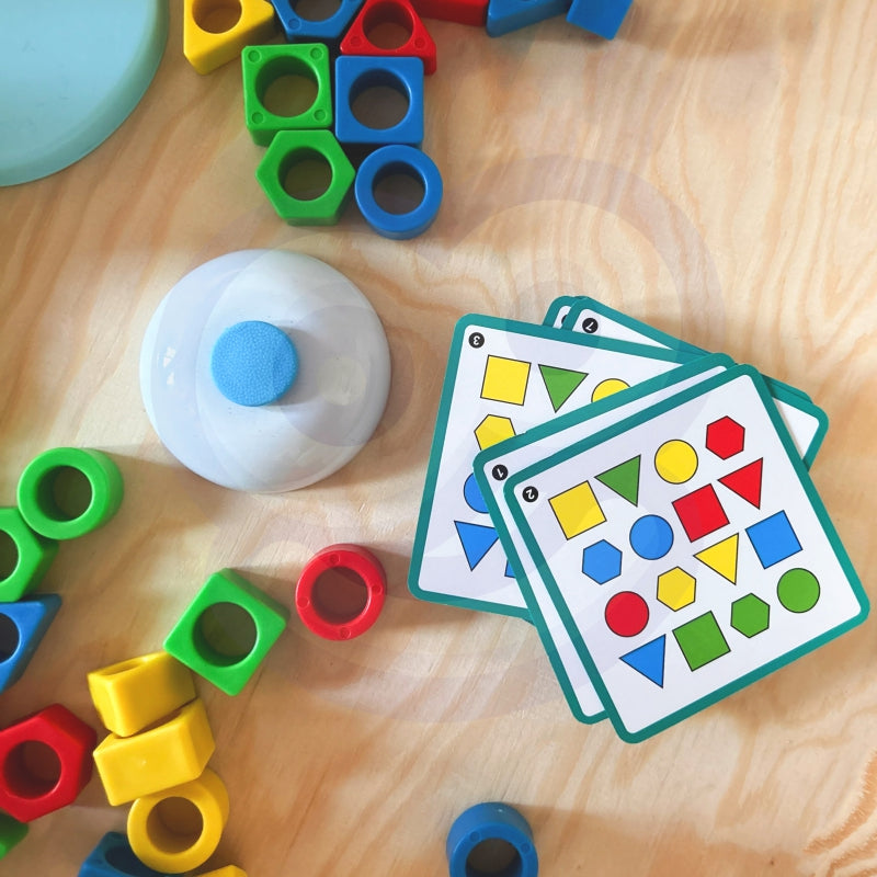 WOOPIE Montessori Pussel Dinosaur Match Shape Arkadspel