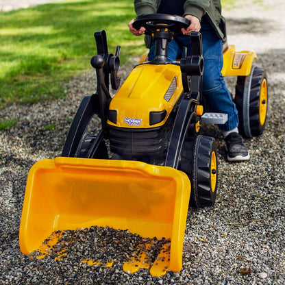 WOOPIE Pedal Tractor Farmer MaxTrac Classic Bucket Bulldozer