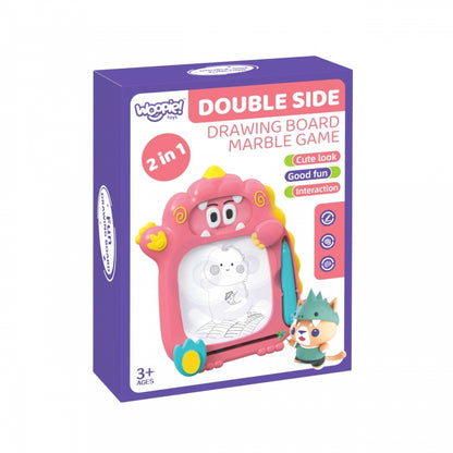 WOOPIE Znikopis Magnetic Board 2in1 Arkadspel Pinball Flipper Pink