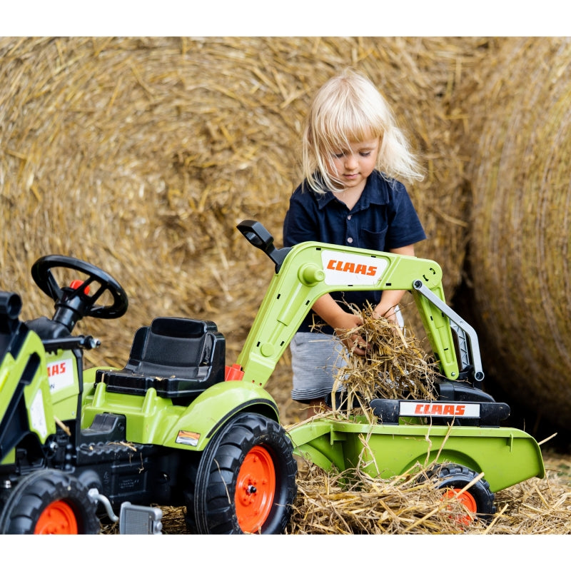 FALK Traktor med Släp CLAAS Arion Grävskopa + Laddare Från 2 År