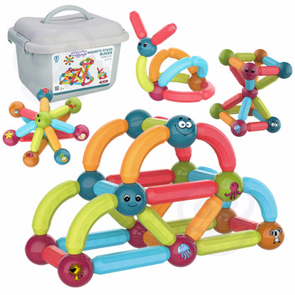 WOOPIE Magnetic Construction Building Blocks Educational 52 st.