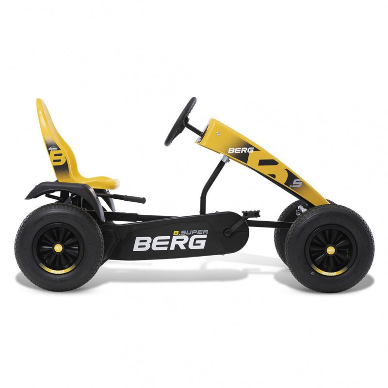 BERG Pedal Gokart XL B.Super Yellow BFR uppblåsbara hjul från 5 år upp till 100 kg