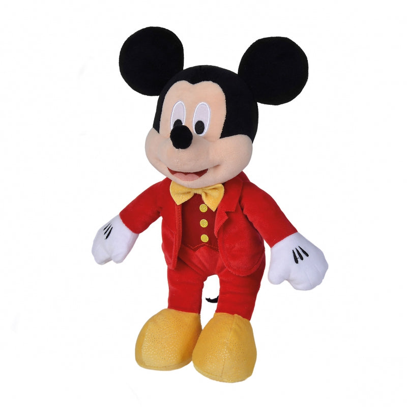 SIMBA DISNEY Musse Pigg maskot i en glänsande röd smoking, 25 cm