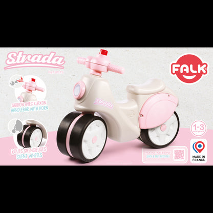 Falk åkskoter Strada Retro För tjejer, tysta däck, från 1 år