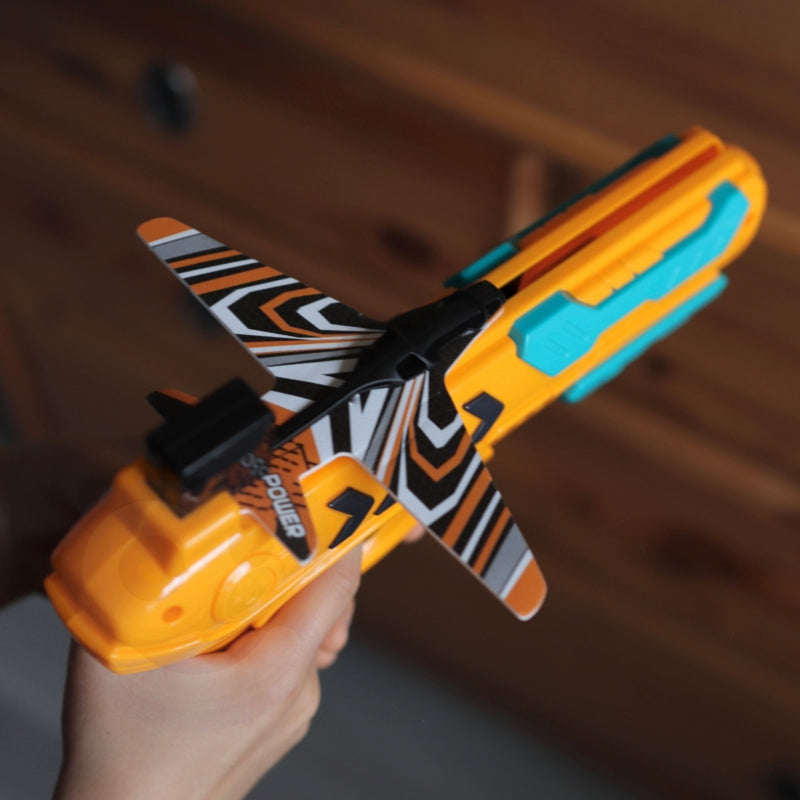 WOOPIE Pistol Aircraft Launcher Automatic + 4 flygplan