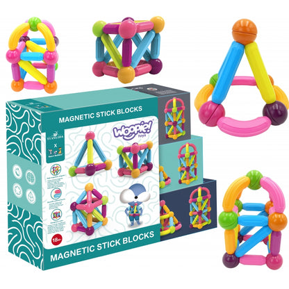 WOOPIE Magnetic Construction Building Blocks Educational Large Tjock 28 st.