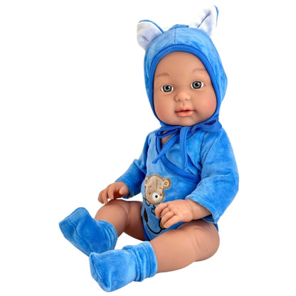 WOOPIE ROYAL Babydocka i teddybjörnskläder 46 cm