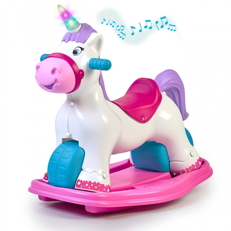 FEBER Interactive Rocking Unicorn 2in1 - Running Ride On