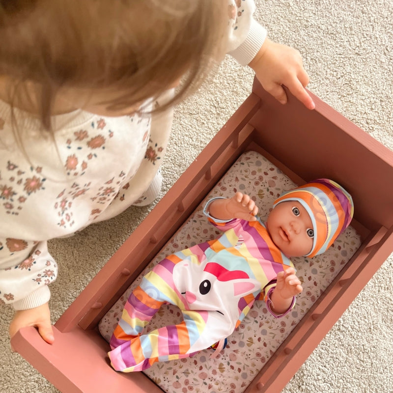 WOOPIE ROYAL Dockklädsset Romper Unicorn Bodysuit Hatt 43-46 cm