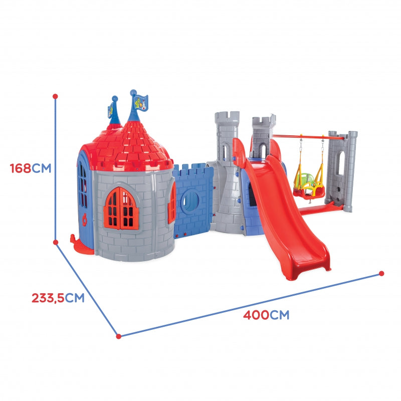 WOOPIE Lekplats 3in1 Castle Slide Swing House