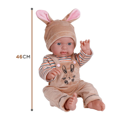 WOOPIE ROYAL Babydocka i kaninkläder 46 cm