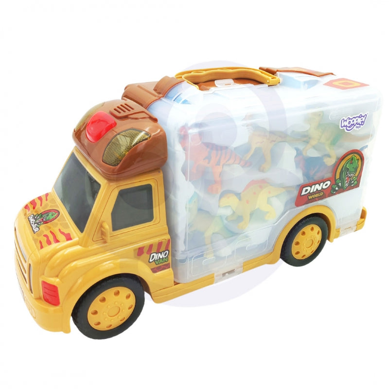 WOOPIE Set Car 2in1 Resväska + Dinosaurier Figurer 6 st.