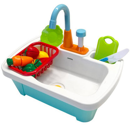 AXI Emily picknickbord med bänk och krandrivet tvättställ och vatten/sandbehållare