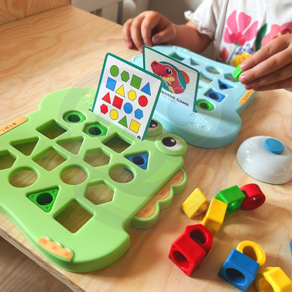 WOOPIE Montessori Pussel Dinosaur Match Shape Arkadspel