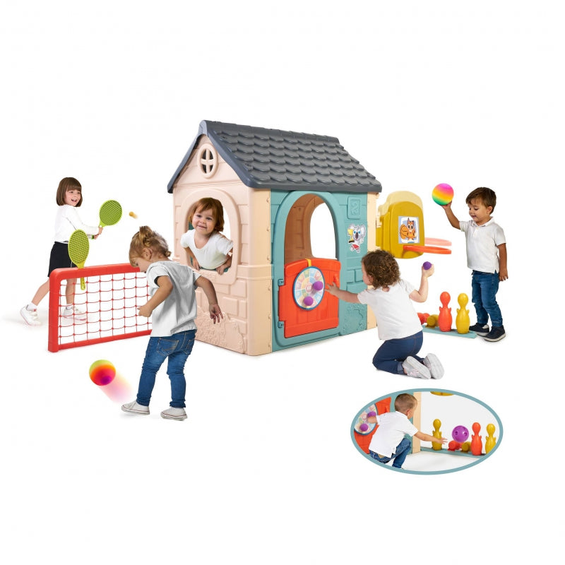 FEBER Activity House Casual Multifunktionell 6 i 1 med spel ingår