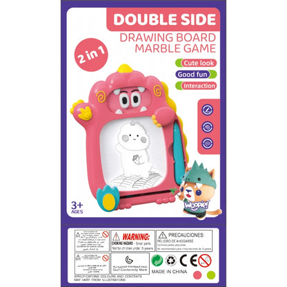 WOOPIE Znikopis Magnetic Board 2in1 Arkadspel Pinball Flipper Pink