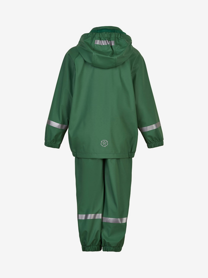 Color Kids Regnställ Solid PU, Dark Ivy