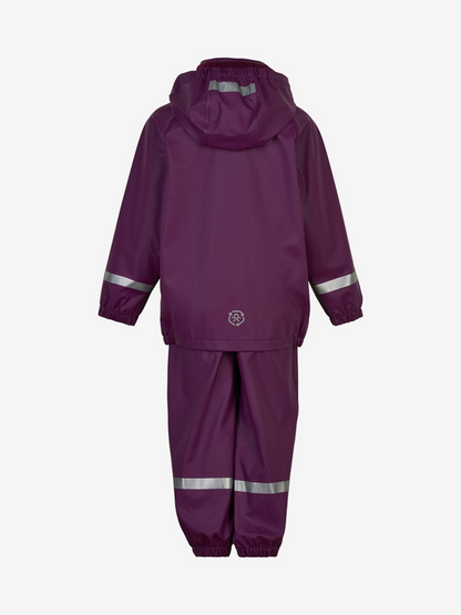 Color Kids Regnställ Solid PU, Plum Caspia