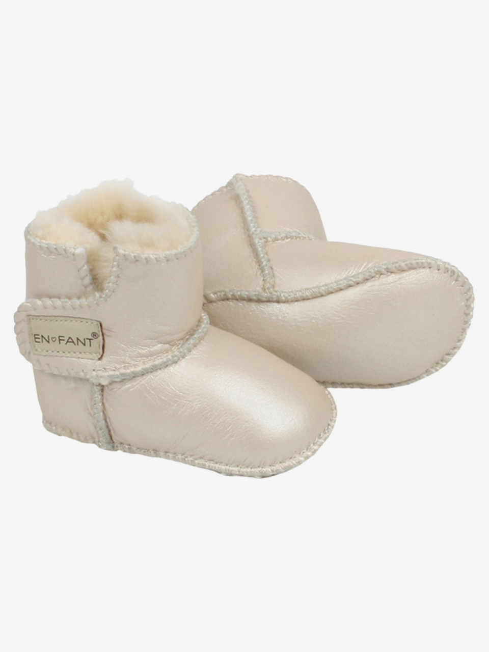 En Fant Sheepskin Bootee, Cream