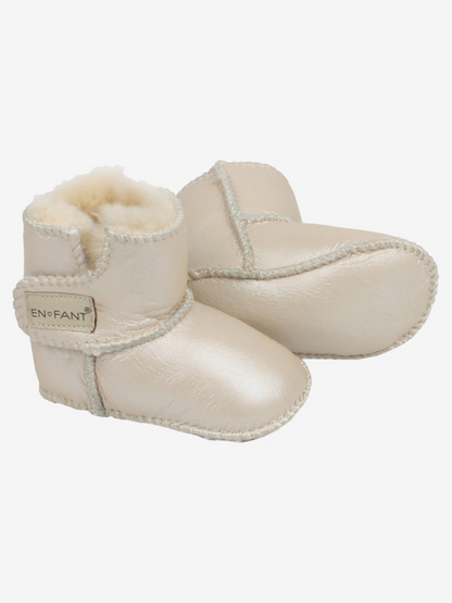 En Fant Sheepskin Bootee, Cream
