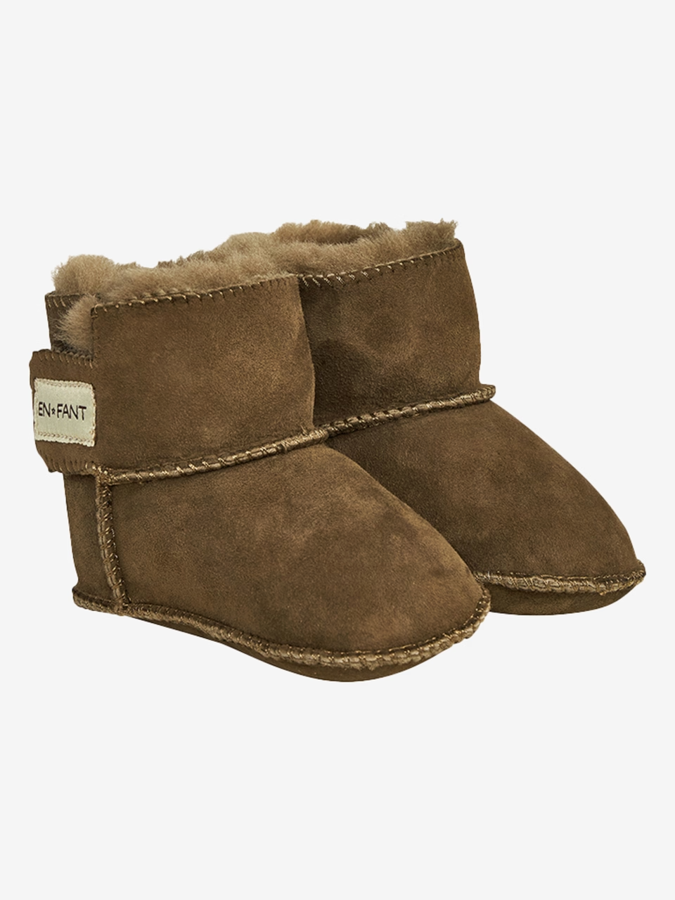 En Fant Sheepskin Bootee, Dusty olive
