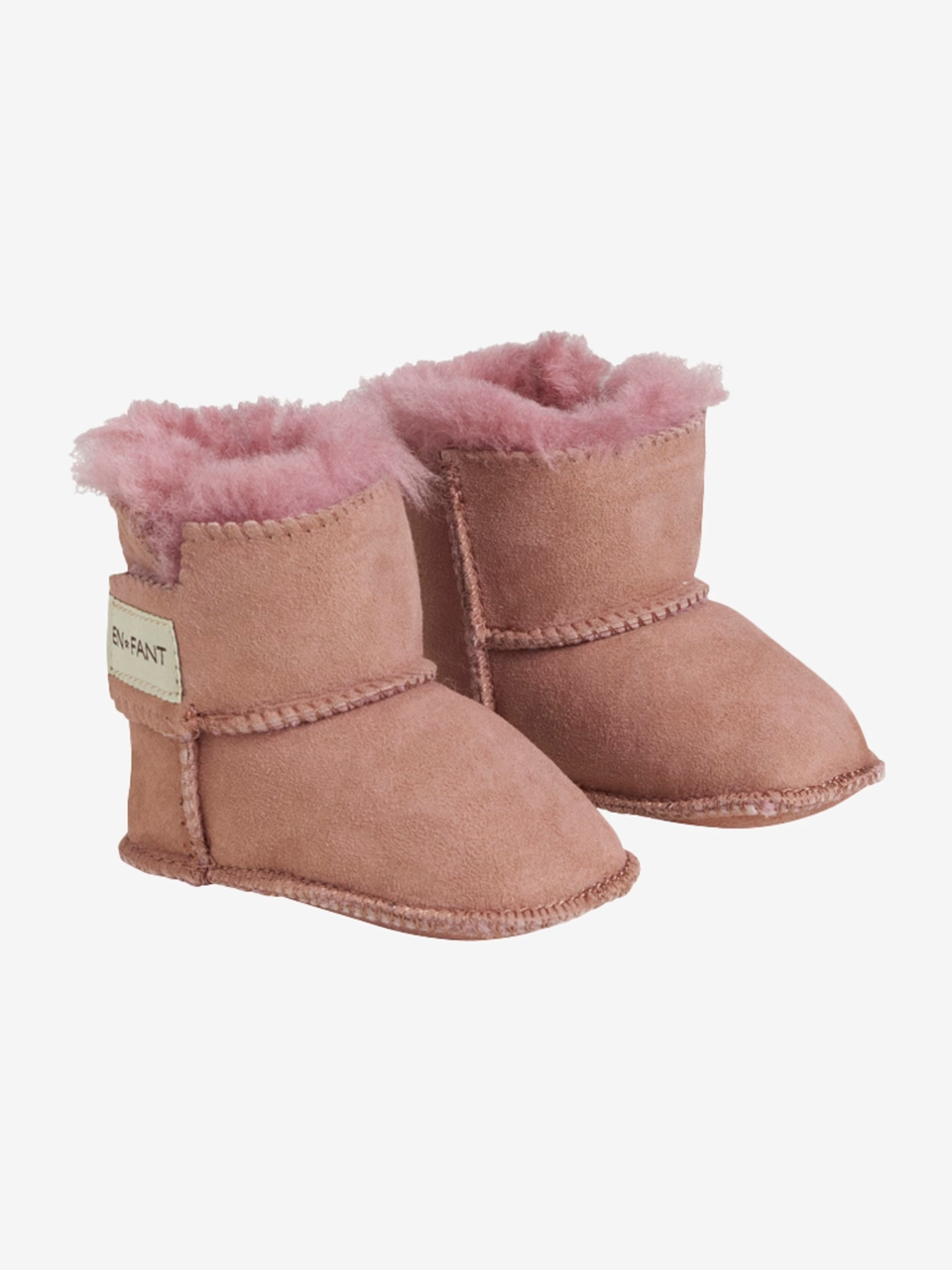 En Fant Sheepskin Bootee, Old rose