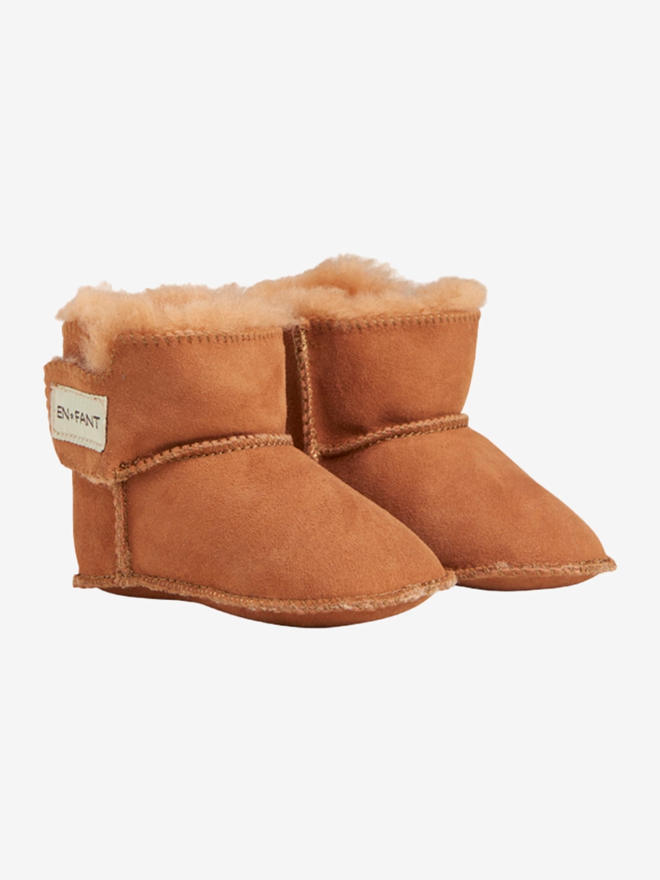 En Fant Sheepskin Bootee, Leather brown