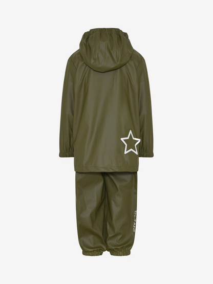En Fant Regnställ Set Solid, Ivy Green